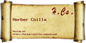 Herber Csilla névjegykártya