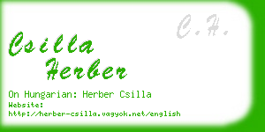 csilla herber business card
